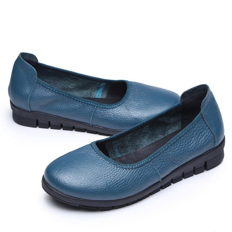 Pure Color Damer Bekväma Mjuka Slip-on Flats Skor