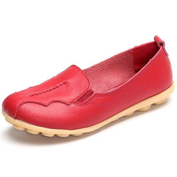 Rund Tå För Kvinnor Mjuk Sula Slip On Flat Loafers