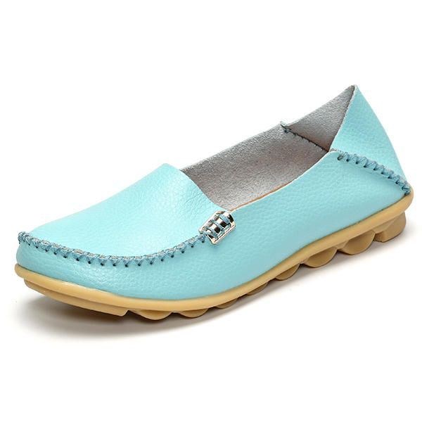 Stor Storlek Dam Platta Skor Casual Bekväma Utomhus Slip On Loafers