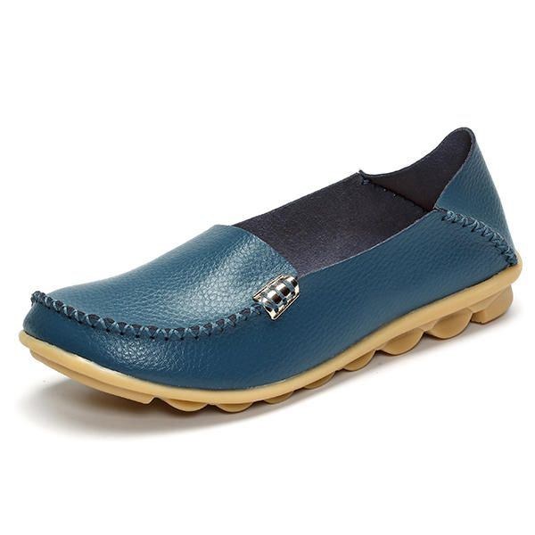 Stor Storlek Dam Platta Skor Casual Bekväma Utomhus Slip On Loafers