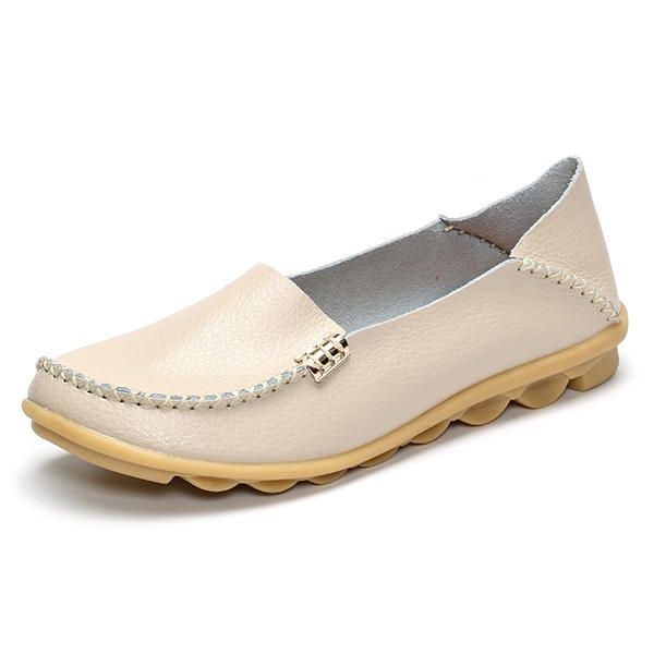 Stor Storlek Dam Platta Skor Casual Bekväma Utomhus Slip On Loafers