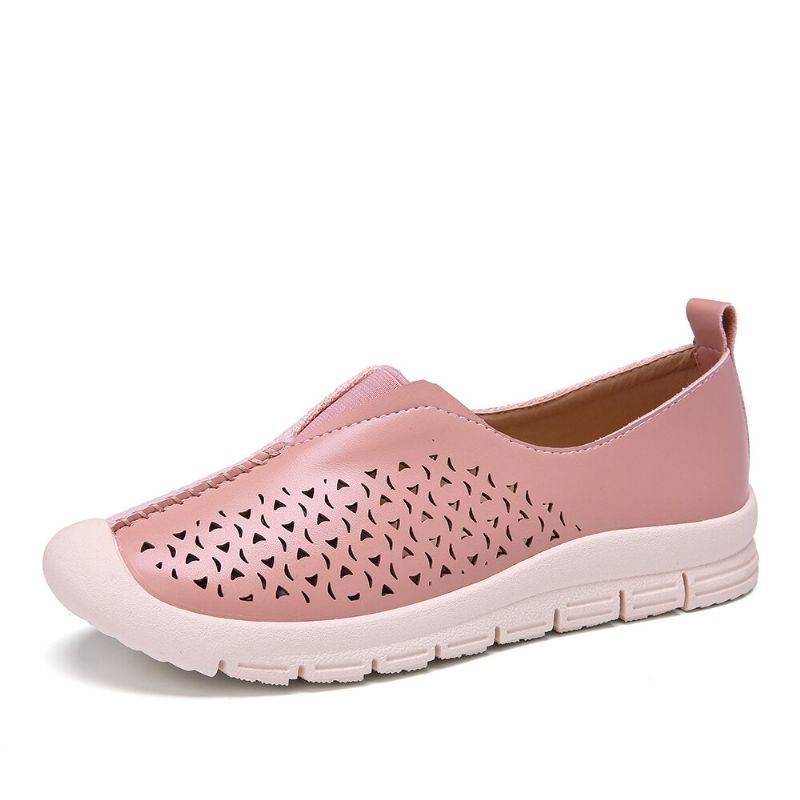 Women Colorblock Comfy Hollow Andas Casual Flats