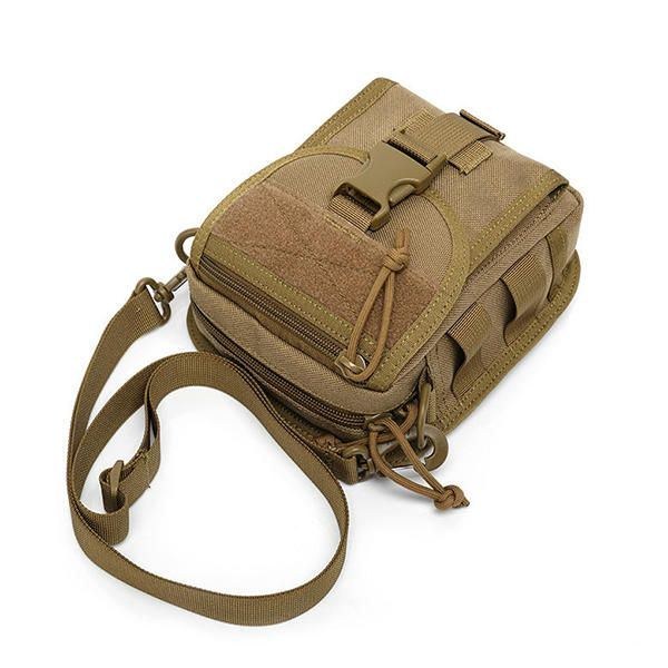 Army Style Nylon Taktisk Herr Axelväska Messenger Bag För Sport Resor Vandring