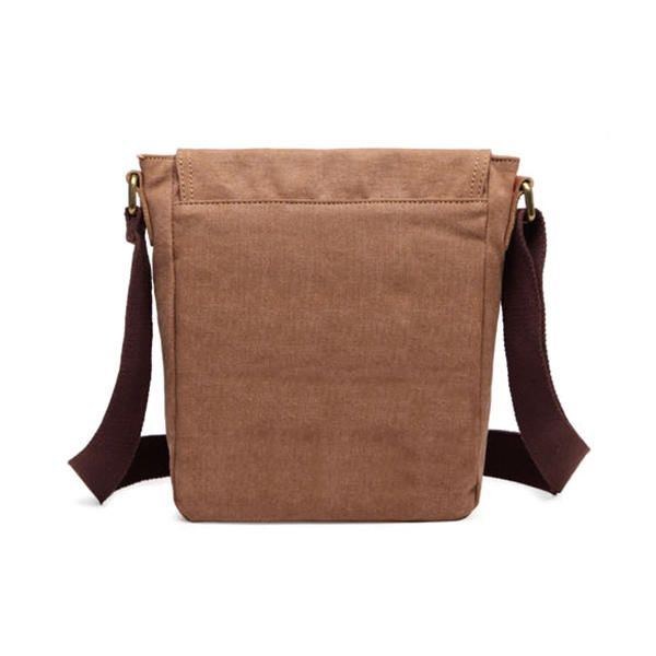 Canvas Fritid Axelväska Messenger Bag För Herr