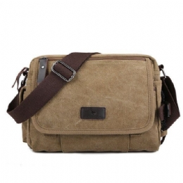 Canvas Outdoor Resor Fritid Shoulder Herr Dam Retro Kapacitet Crossbody Bag