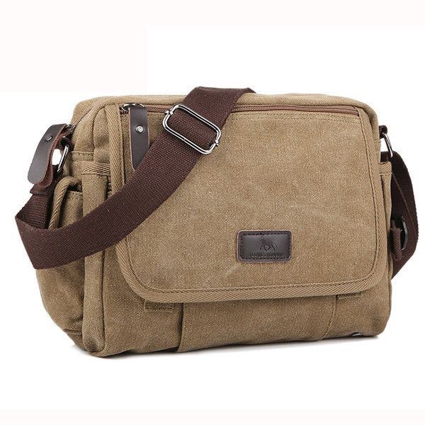 Canvas Outdoor Resor Fritid Shoulder Herr Dam Retro Kapacitet Crossbody Bag