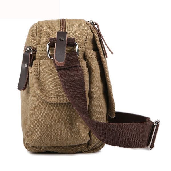 Canvas Outdoor Resor Fritid Shoulder Herr Dam Retro Kapacitet Crossbody Bag