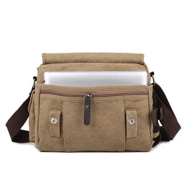 Canvas Outdoor Resor Fritid Shoulder Herr Dam Retro Kapacitet Crossbody Bag