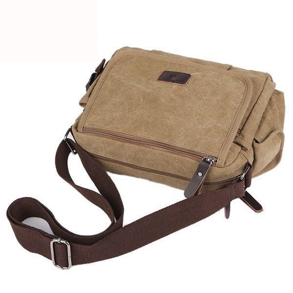 Canvas Outdoor Resor Fritid Shoulder Herr Dam Retro Kapacitet Crossbody Bag