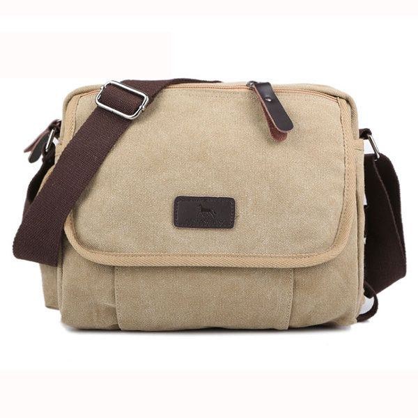 Canvas Outdoor Resor Fritid Shoulder Herr Dam Retro Kapacitet Crossbody Bag