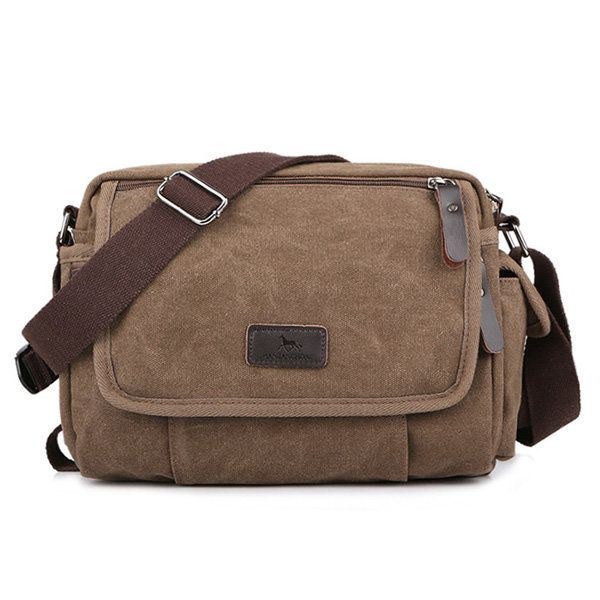 Canvas Outdoor Resor Fritid Shoulder Herr Dam Retro Kapacitet Crossbody Bag