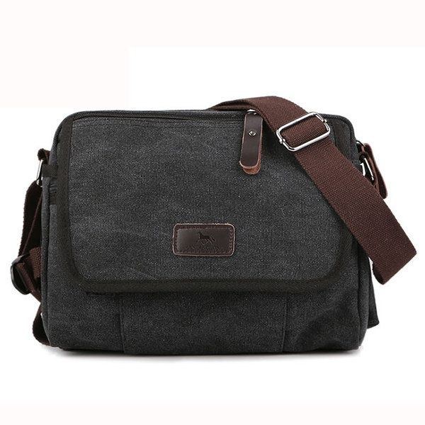 Canvas Outdoor Resor Fritid Shoulder Herr Dam Retro Kapacitet Crossbody Bag