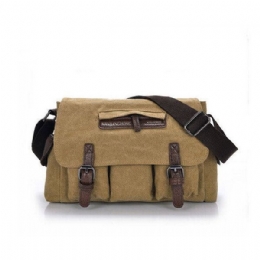 Casual Canvas Messenger Bag Reseaxel För Män