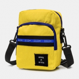 Crossbody-väska För Män Och Kvinnor Color Block Dragkedja Väskor Vattentät För Resor