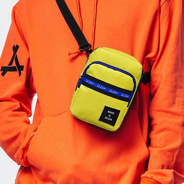 Crossbody-väska För Män Och Kvinnor Color Block Dragkedja Väskor Vattentät För Resor