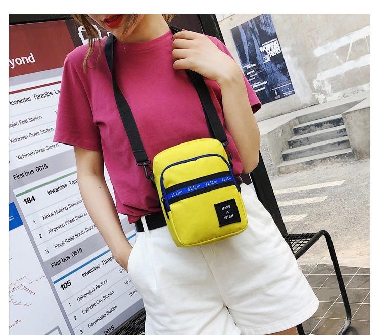 Crossbody-väska För Män Och Kvinnor Color Block Dragkedja Väskor Vattentät För Resor