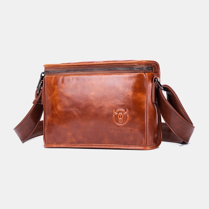 Herr Äkta Läder Stöldskyddande Slitstark 7.9 Tums Ipad Vintage Fyrkantig Väska Crossbody-väska Axelväska