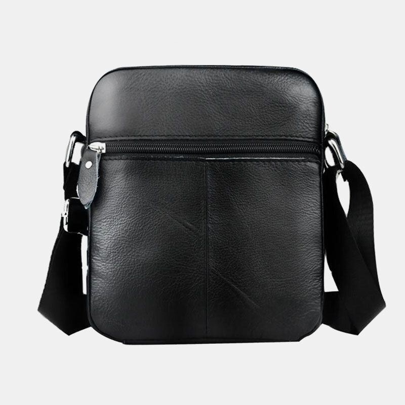 Herr Äkta Läder Vattentät Multifunktion Stöldskydd Casual Crossbody Bag Axelväska