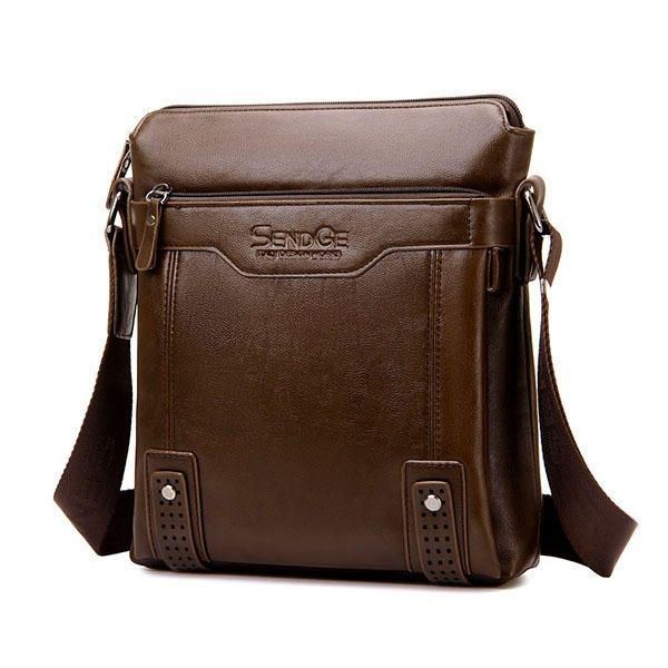 Herr Business Messenger Bag Solid Crossbody Axelväska