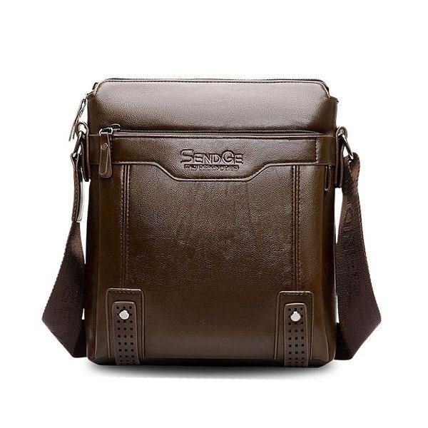 Herr Business Messenger Bag Solid Crossbody Axelväska