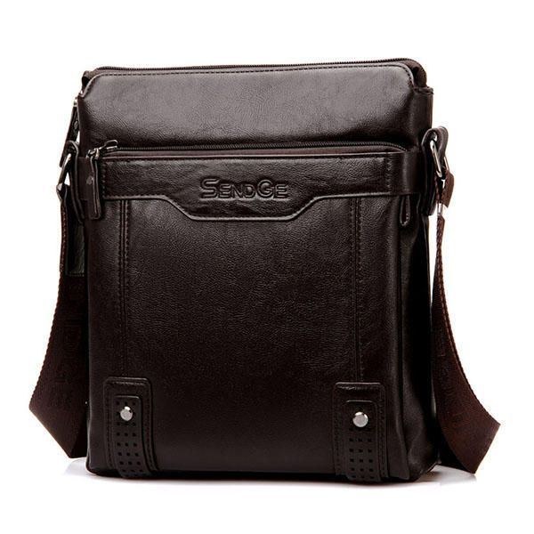 Herr Business Messenger Bag Solid Crossbody Axelväska