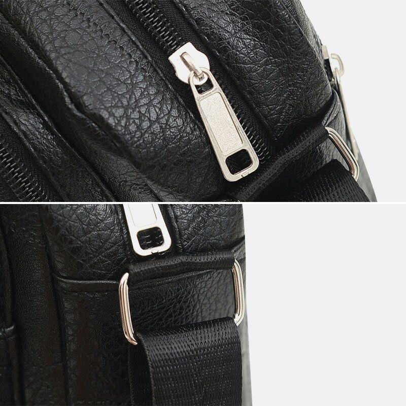 Herr Business Vattentät Rygg Stöldskyddsficka Multifunktion Crossbody Bag Axelväska