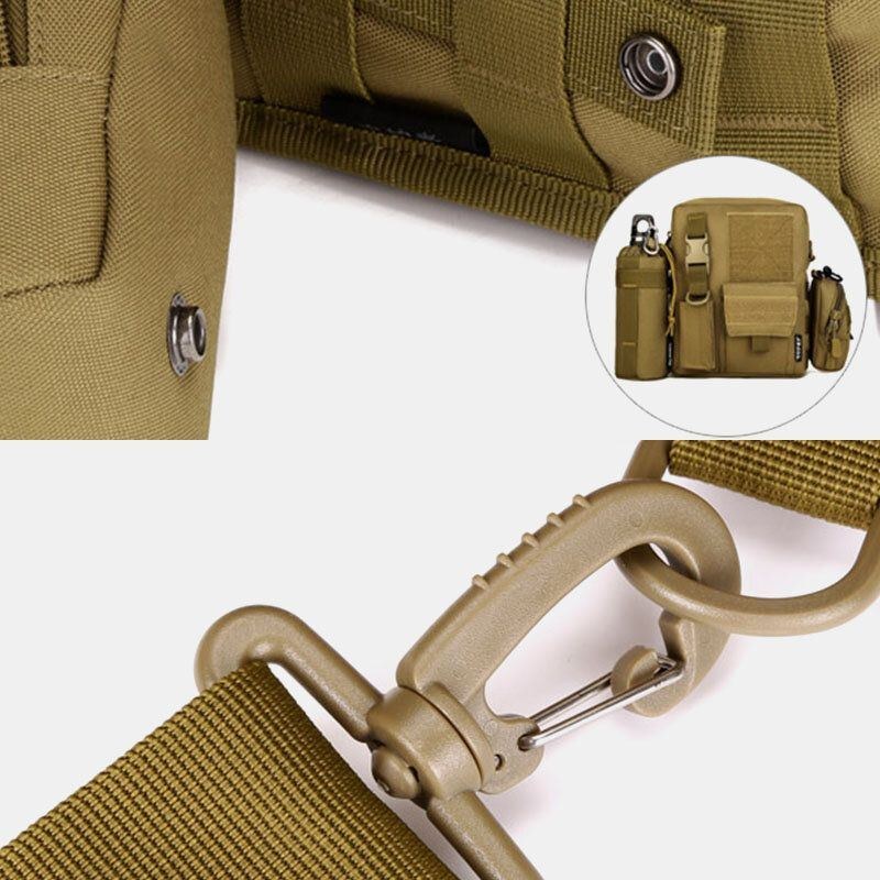 Herr Camo Mönster Multifunktion Stor Kapacitet Utomhusresor Taktisk Väska Crossbody-väska Axelväska Fyrkantig Väska