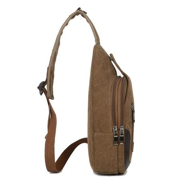 Herr Canvas Fritid Crossbody-väska Outdoor Travel Multifunction Ipad Pack