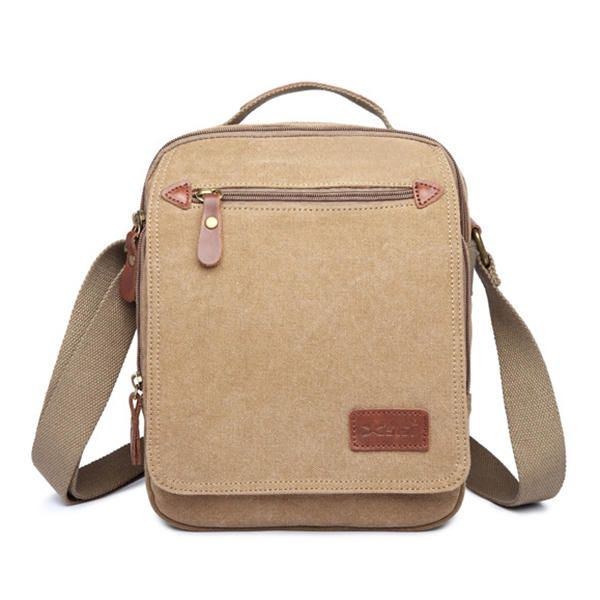 Herr Canvas Handväska Ipad Väska Outdoor Crossbody Väska