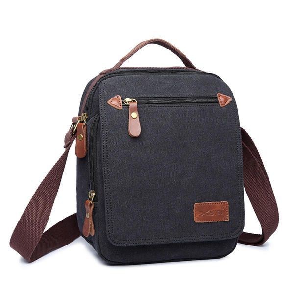 Herr Canvas Handväska Ipad Väska Outdoor Crossbody Väska