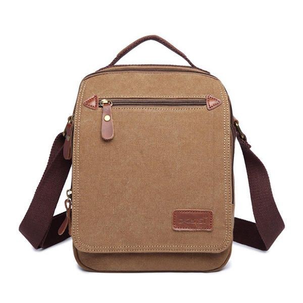 Herr Canvas Handväska Ipad Väska Outdoor Crossbody Väska