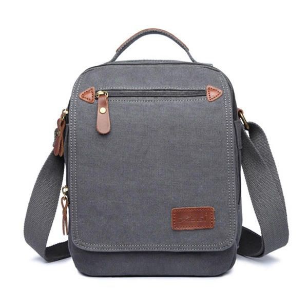 Herr Canvas Handväska Ipad Väska Outdoor Crossbody Väska