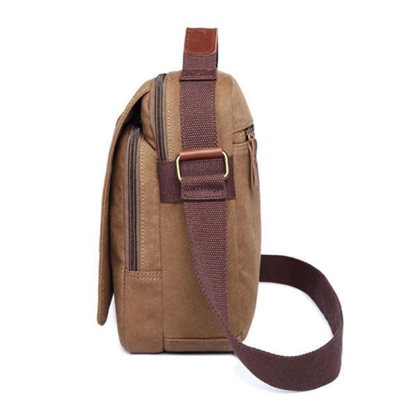 Herr Canvas Handväska Ipad Väska Outdoor Crossbody Väska