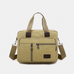 Herr Canvas Multi-pocket Crossbody-väska Med Stor Kapacitet