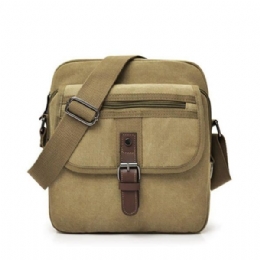 Herr Canvas Multifunktionell Vintage Crossbody-väska Axelväska Casual Business Travel Pack