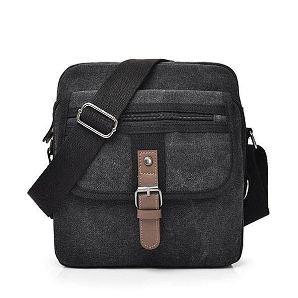 Herr Canvas Multifunktionell Vintage Crossbody-väska Axelväska Casual Business Travel Pack