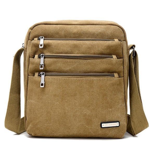 Herr Canvas Outdoor Fritid Crossbody-väskor