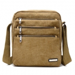 Herr Canvas Outdoor Fritid Crossbody-väskor