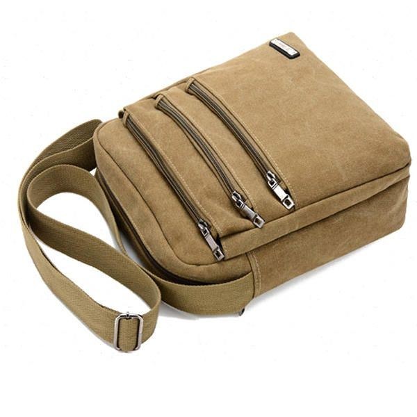 Herr Canvas Outdoor Fritid Crossbody-väskor