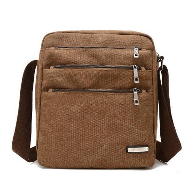 Herr Canvas Outdoor Fritid Crossbody-väskor