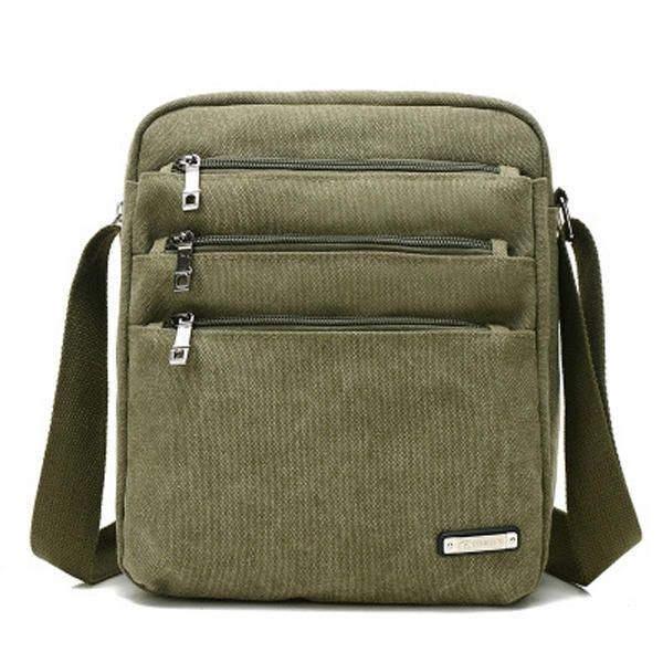 Herr Canvas Outdoor Fritid Crossbody-väskor