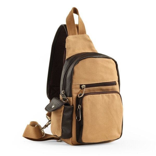 Herr Canvas Reseväska Outdoor Sport Crossbody Bag