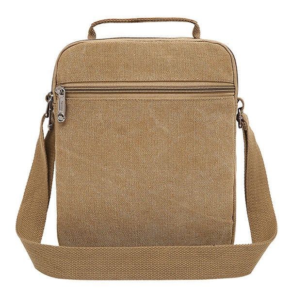 Herr Canvas Sling Bag Messenger Bag Small Travel Crossbody Bag Fit 9.7-tums Ipad