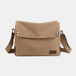 Herr Canvas Vintage Multifunktion Crossbody-väska Med Stor Kapacitet Casual Axelväska