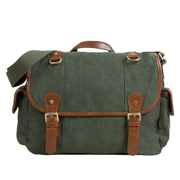 Herr Casual Canvas Axelväska Outdoor Messenger Bags