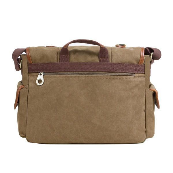 Herr Casual Canvas Axelväska Outdoor Messenger Bags