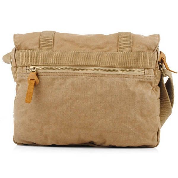 Herr Casual Canvas Kohud Stor Crossbody Axelväska