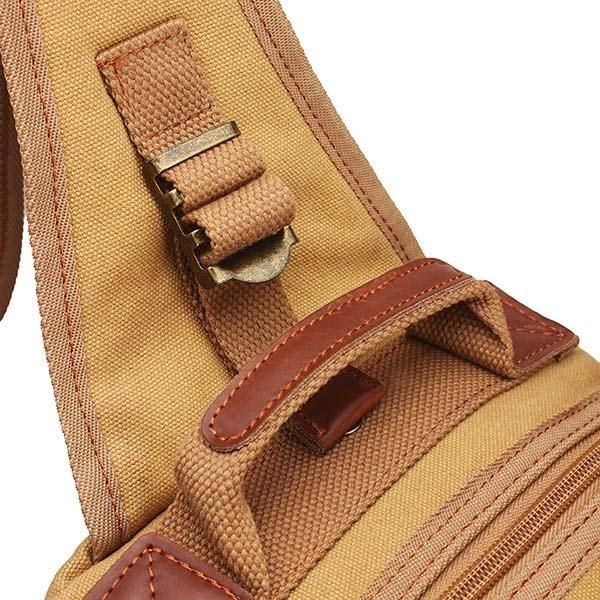 Herr Casual Canvas Outdoor Sport Shoulder Ipad Chest Crossbody Bag