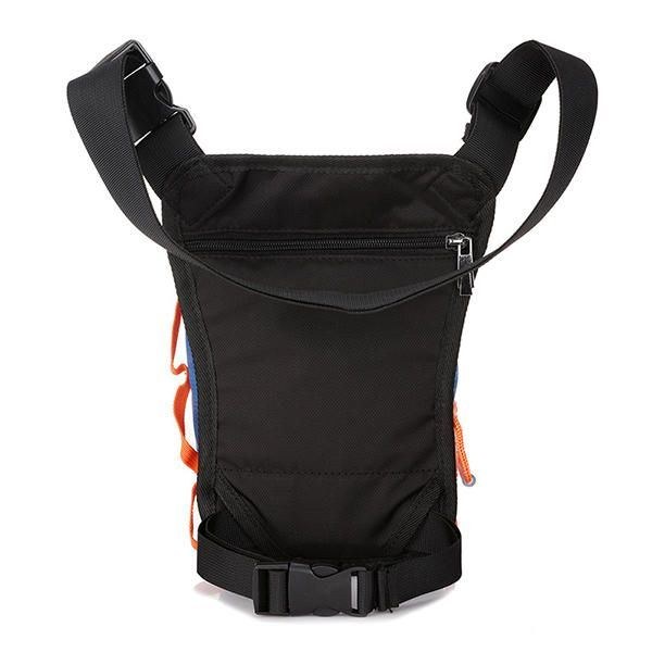 Herr Dam Nylon Drop Ben Bag Motorcykel Ridning Sport Bälte Midja Fanny Pack Crossbody Axelväska