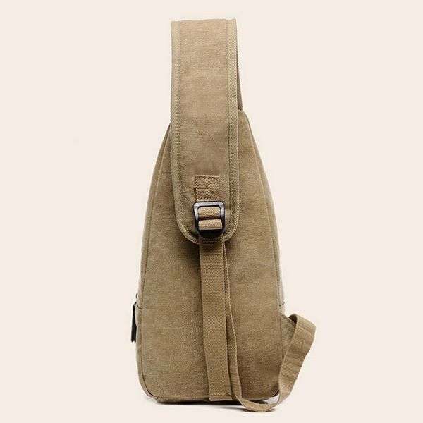 Herr Dam Retro Canvas Messenger Bag Axelväska Bröstpaket